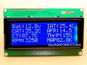 20x4 LCD White on Blue
