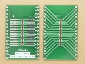 SOIC32 1.27mm or DIP 1.27mm to 2.54mm SMD Adapter PCB