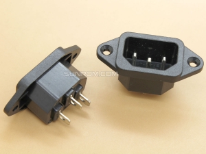 AC Power Socket - Screw Mount - IEC 60320 C14 - 2500W (250Vx10A)
