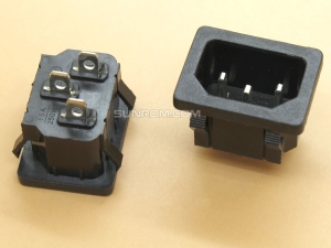 AC Power Socket - Snap Mount - IEC C14