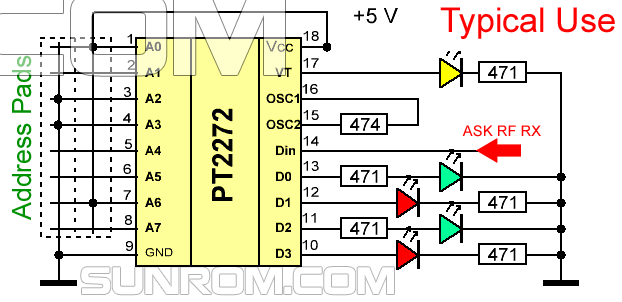 Sct2260 схема брелка