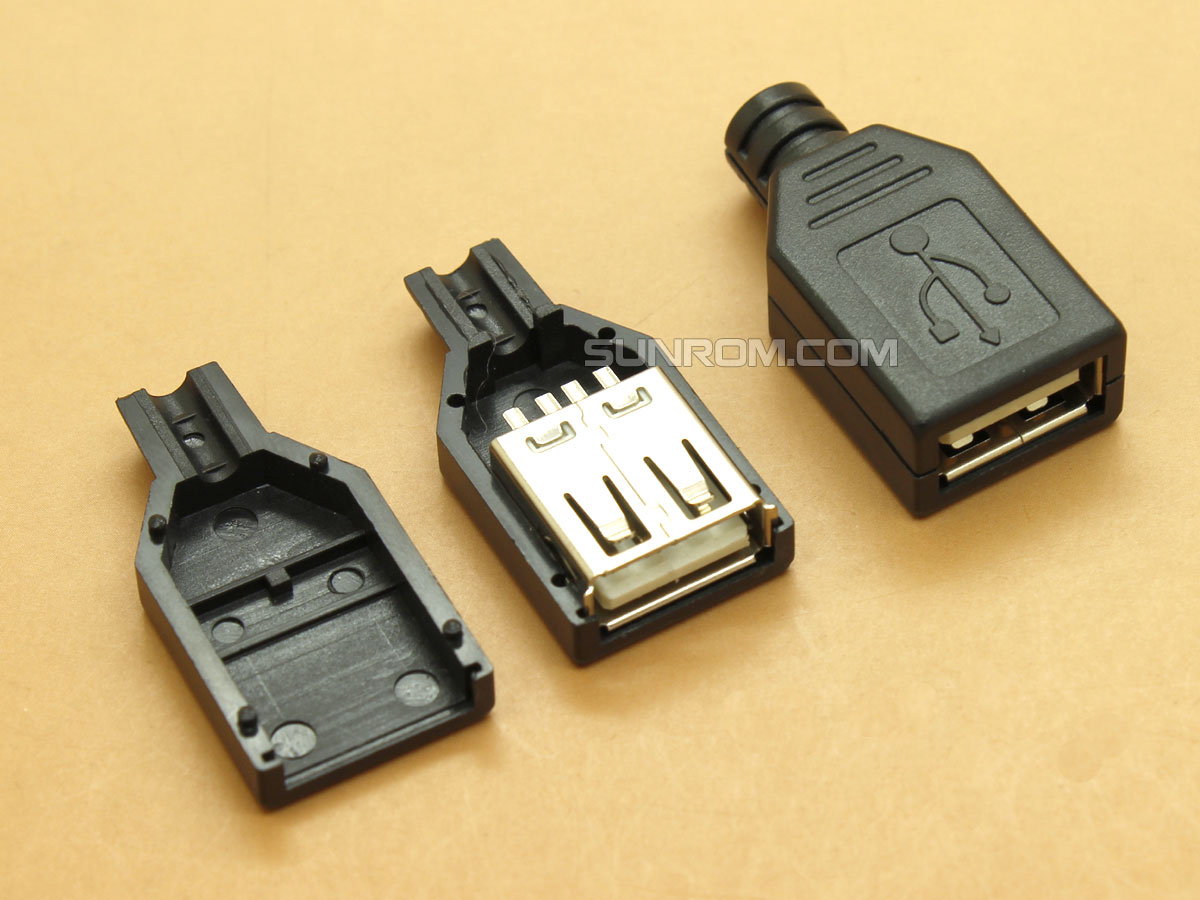 10x connecteur à souder USB type A femelle Female USB type A solder connector 