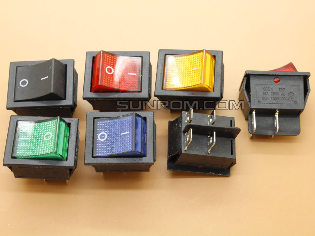 Blue KCD4 Rocker Switch DPST ONOFF 4 Pin 250V 16A 2400W [5567