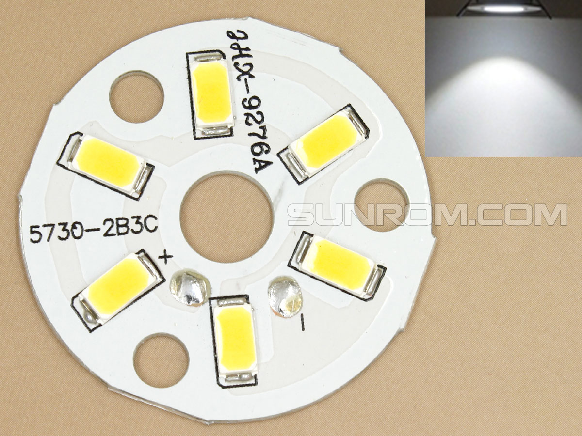 3W Pure White Dia 32mm LED Light Board 5810 Sunrom Electronics 3w-pure-white-dia-32mm-led-light-board-5810-sunrom-electronics