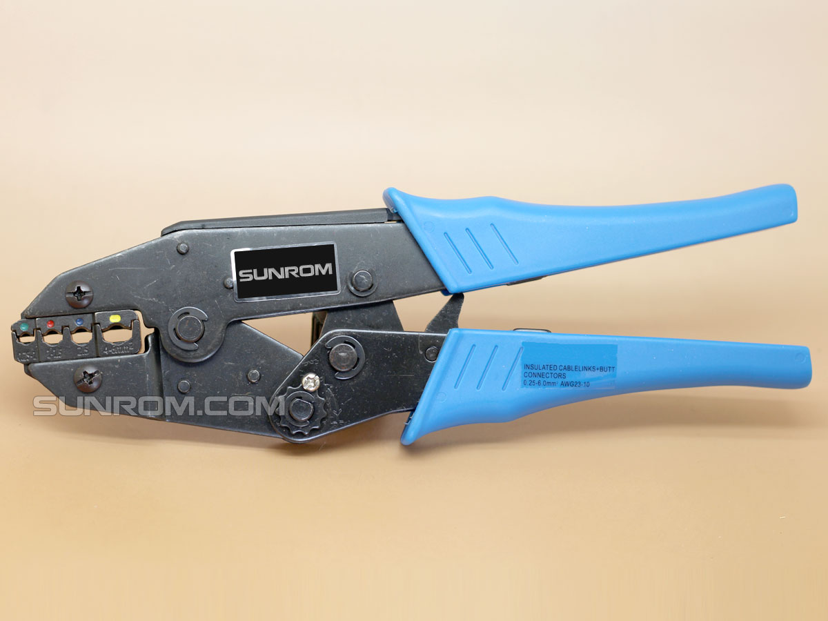 Crimping Tool for Insulated Quick Disconnect Crimp Terminals, Spade